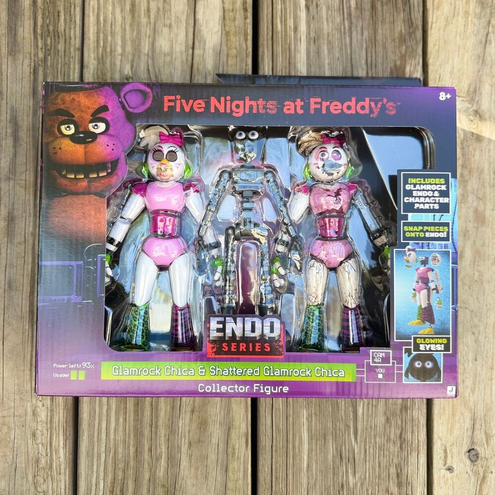FNAF Endo Series Wave 3 Glamrock Chica & Shattered Chica - New